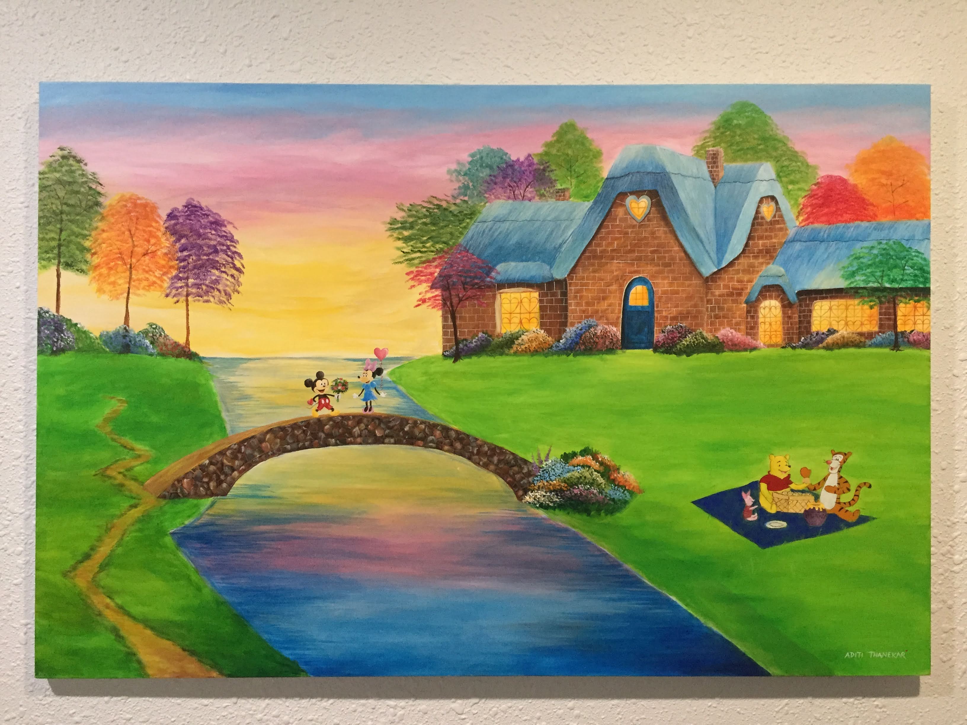 painting of mickey and friends